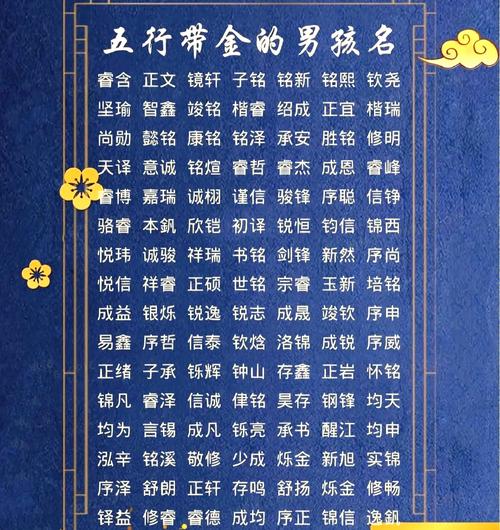 金男孩取名_男孩取名带金的字有哪些_取名男孩金字旁