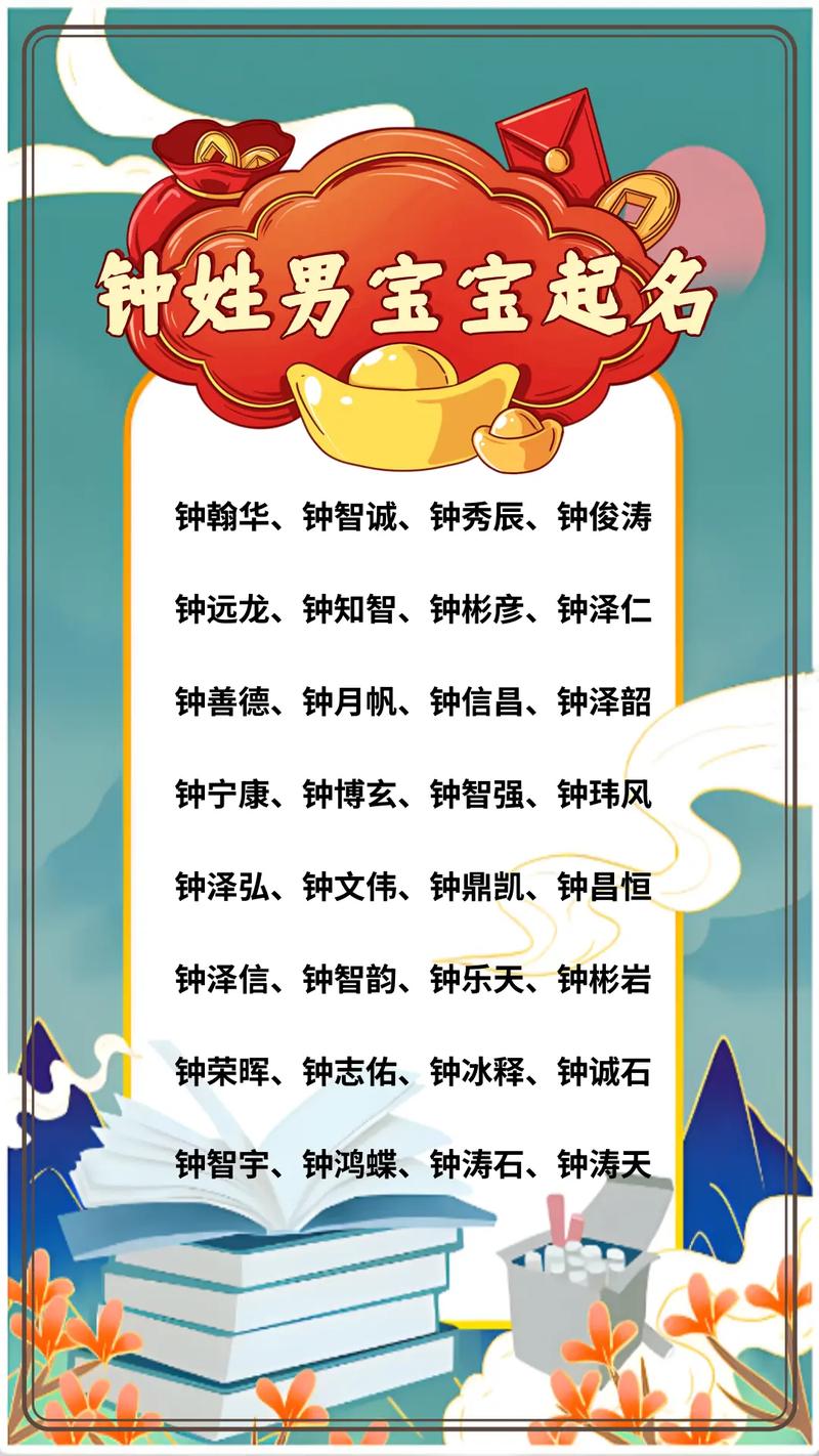 钟姓男宝名字_男宝姓钟名字大全_钟姓取名字大全男孩