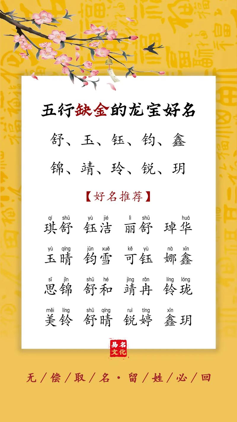 龙年女孩缺金名字_龙姓缺金女孩取名字_属龙女孩缺金名字最佳用字