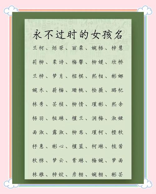 可字取名女孩名字_不可替代的自身价值_女孩名字取名大全