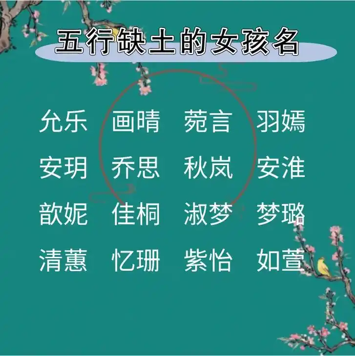 五行土旺女宝宝名字精选
