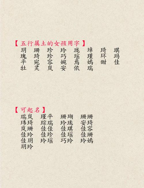 五行属土字大全_五行属土缺金取名女孩名_属土寓意好的字