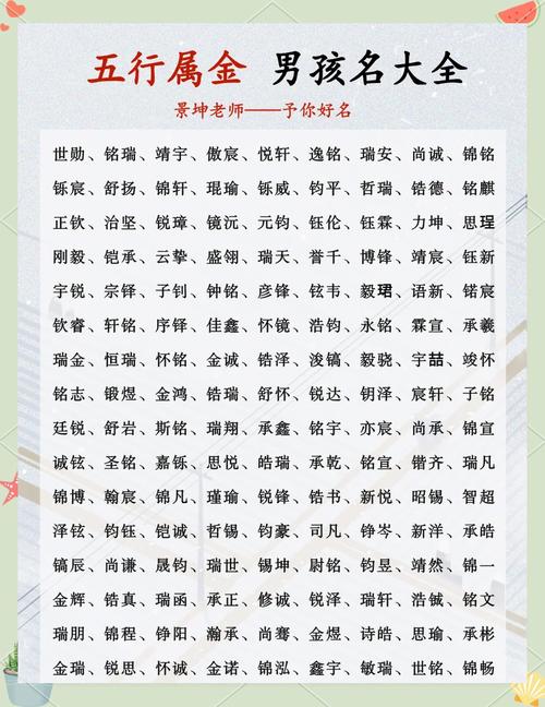 五行属金男孩起名常用字_男孩取名勍_五行属金男生发型推荐