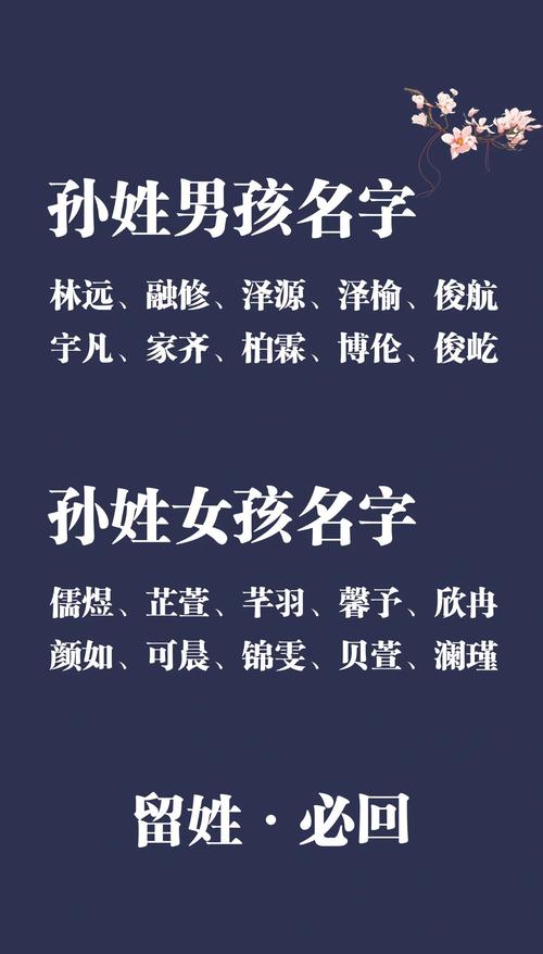 高评分名字推荐_孙姓男孩名字大全_孙氏取名男孩小名