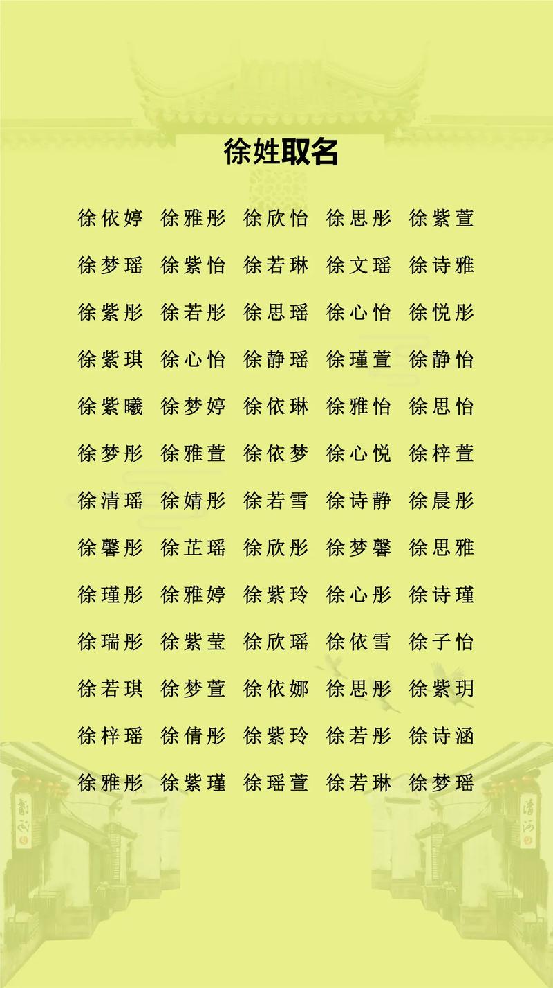 徐姓男宝宝名字推荐_五行组合名字_徐取名男孩