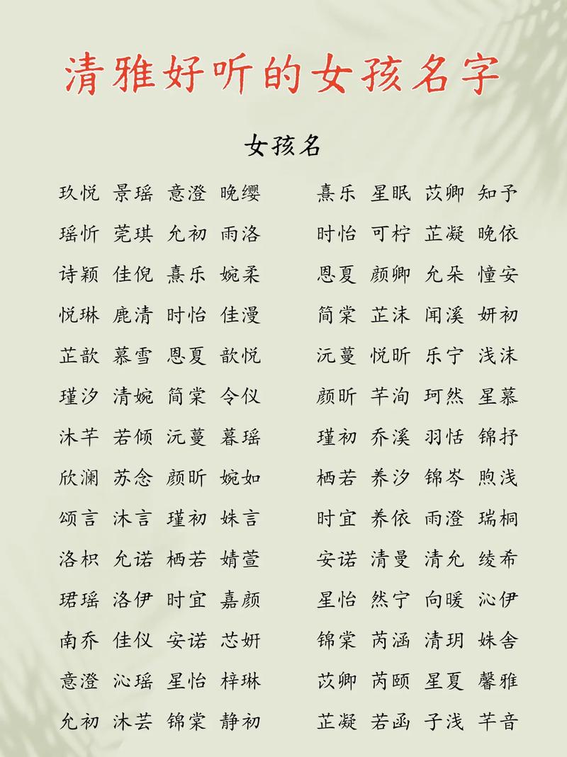 稚女孩取名_鼠年女孩起名_2020新生婴儿起名女孩