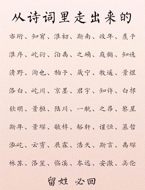 古诗词男孩名字大全_古诗词取名技巧_取名诗句男孩名字