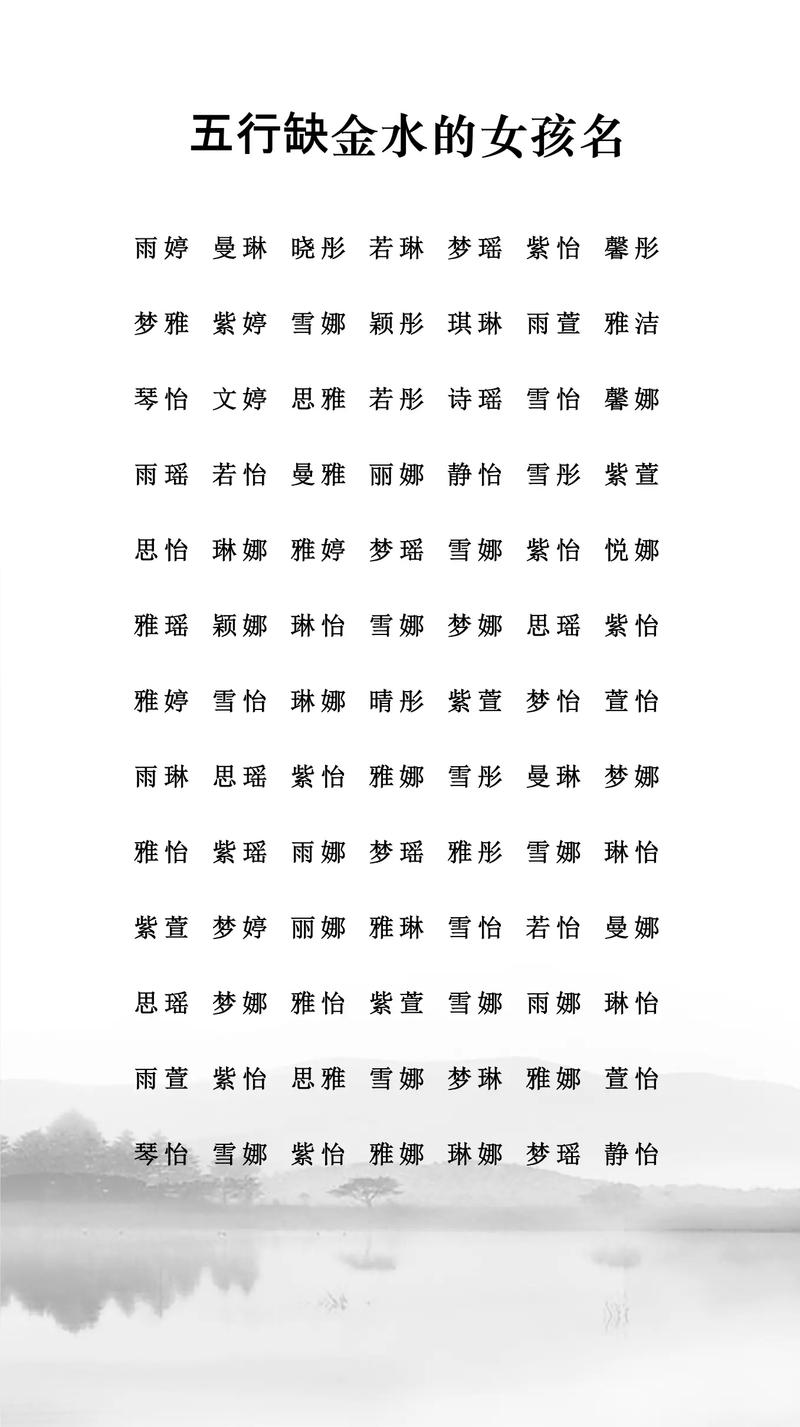 缺木缺水女孩取名_缺木缺水女孩起名_五行平衡女孩名字