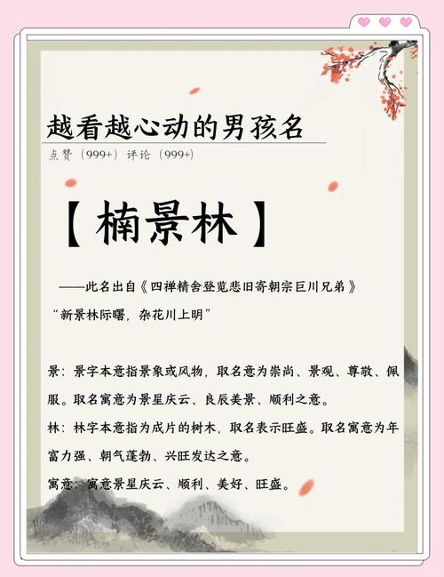 男孩取名用景栎字义好吗_景字男孩名字五行属木吉祥_景字取名寓意男孩前景光明