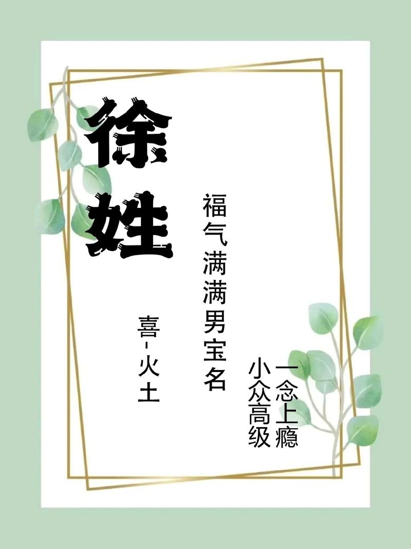 徐姓鼠年男孩名字首选_徐姓男孩取名牛宝宝缺火_取自诗词的徐姓男孩名字