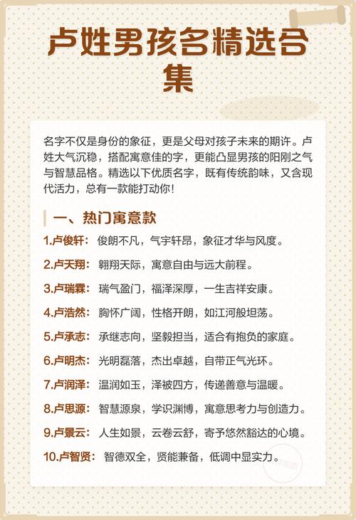 卢姓男孩取名属龙女孩_卢姓男孩名字推荐_卢姓男孩起名技巧