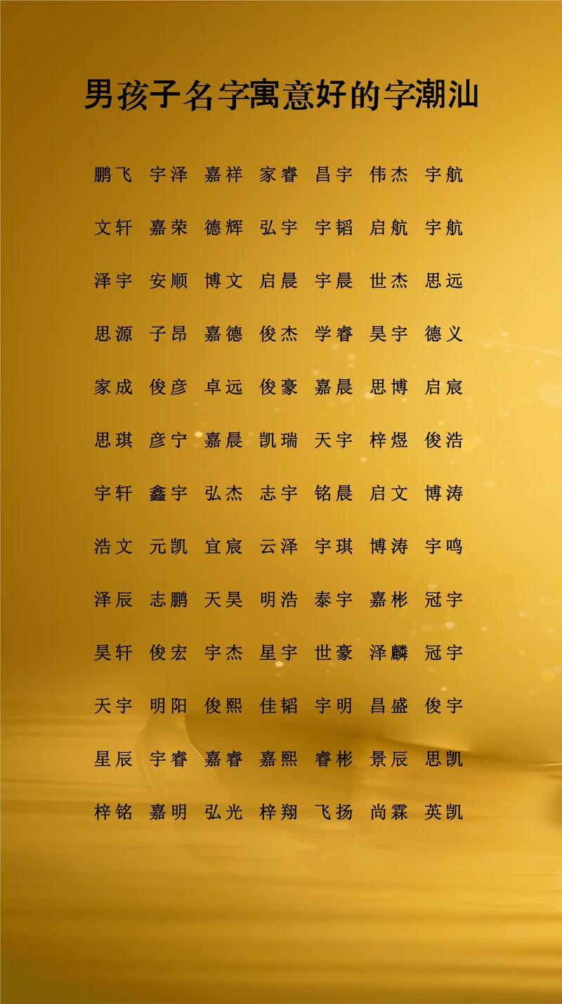 寓意好的男孩名字_五行属金的姓名男孩取名_好听有寓意的男孩名字