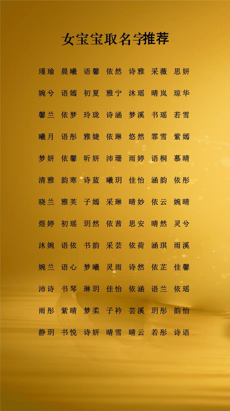 新生儿女孩名字推荐_简单好听女孩名字_元月份出生的女孩子取名