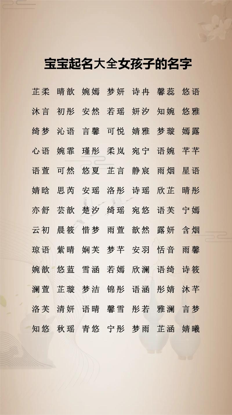 3月份出生女孩起名_3月份出生女孩名字推荐_元月份出生的女孩子取名