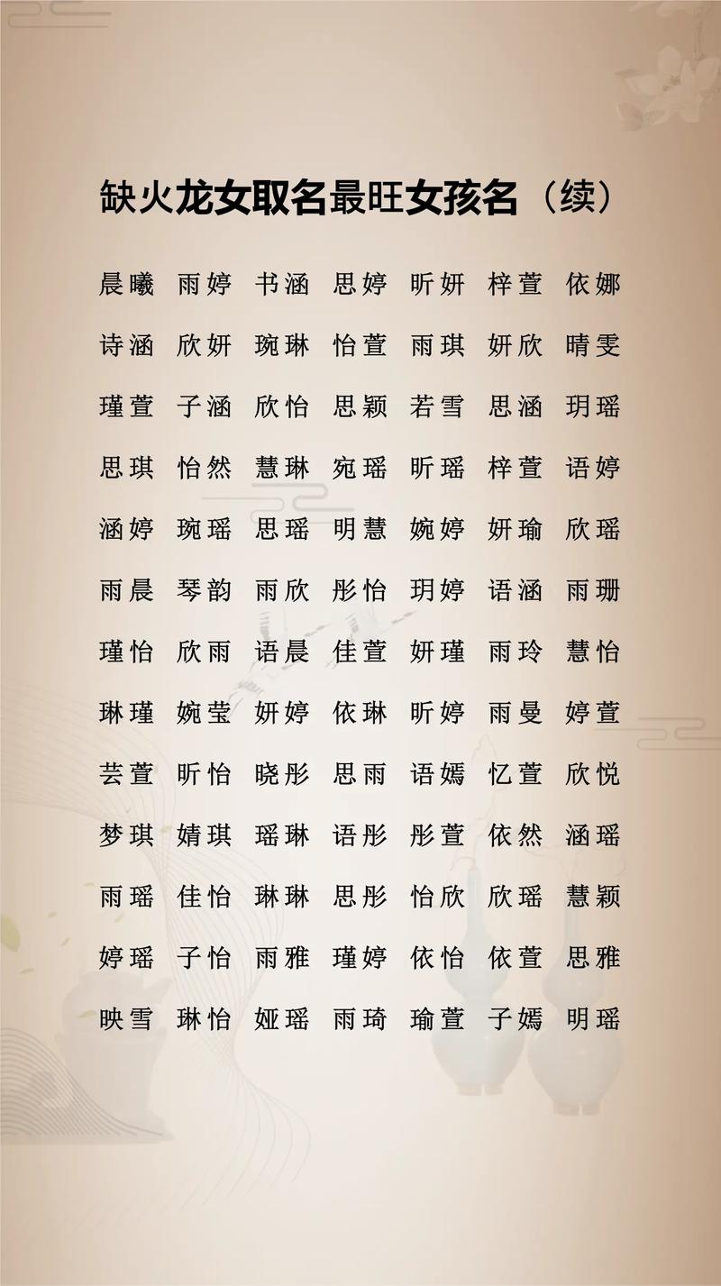 刘姓缺土女孩取名_八字缺土女孩名字推荐_缺火缺土女孩名字大全