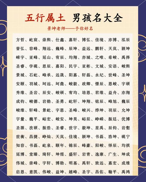 男孩取名喜_五行喜土男孩名字寓意含义_男孩名字五行属土推荐