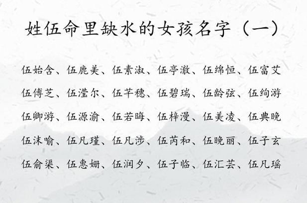 伍姓女孩取名五行缺土 带字义分析 诗词出处_5女孩取名