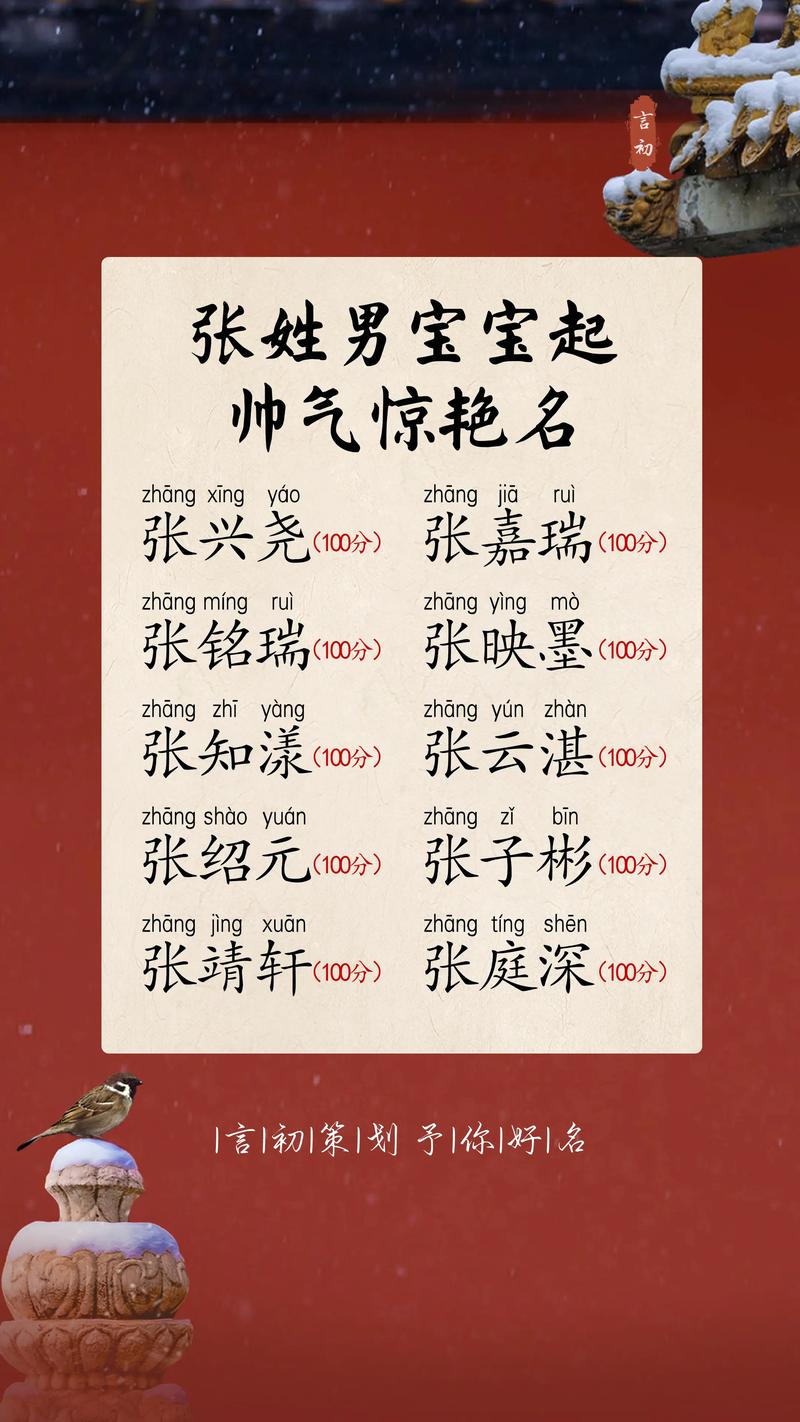 张姓男孩起名大全_张姓男孩名字推荐_孩子取名男孩大全