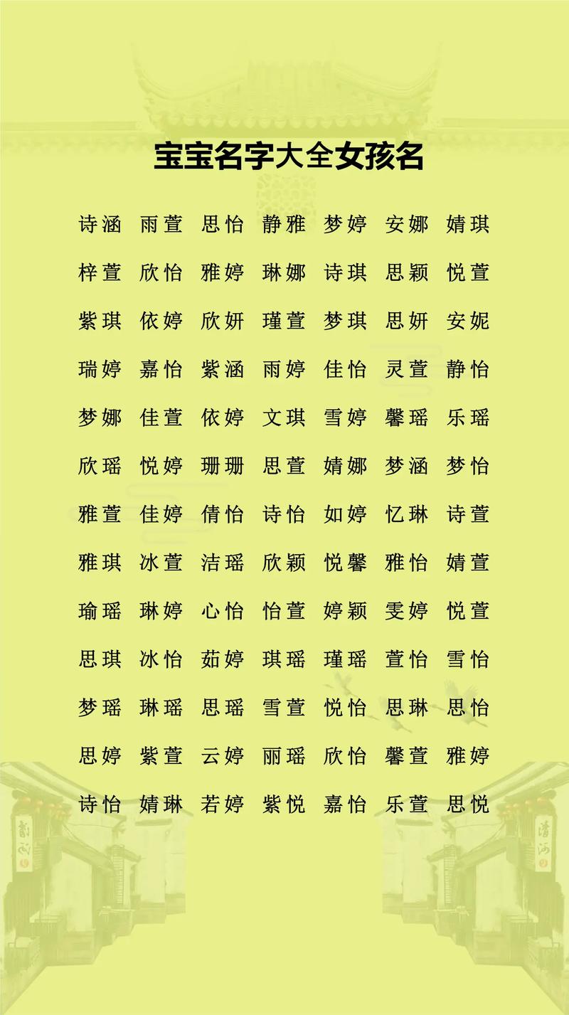 好听女宝宝名字_今年出生女孩子怎样取名_优雅诗意女宝宝名字