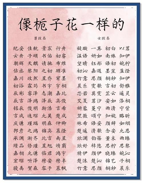 花卉入名女孩名字_今年出生女孩子怎样取名_诗词女孩名字寓意