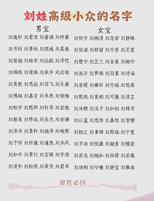 刘姓高端大气男孩名字_刘姓男孩取名推荐_百家姓男孩取名字刘姓