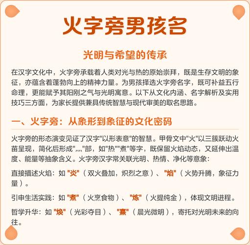火字旁男孩起名用字_火字旁男孩名字寓意_男孩取名火字属性偏旁