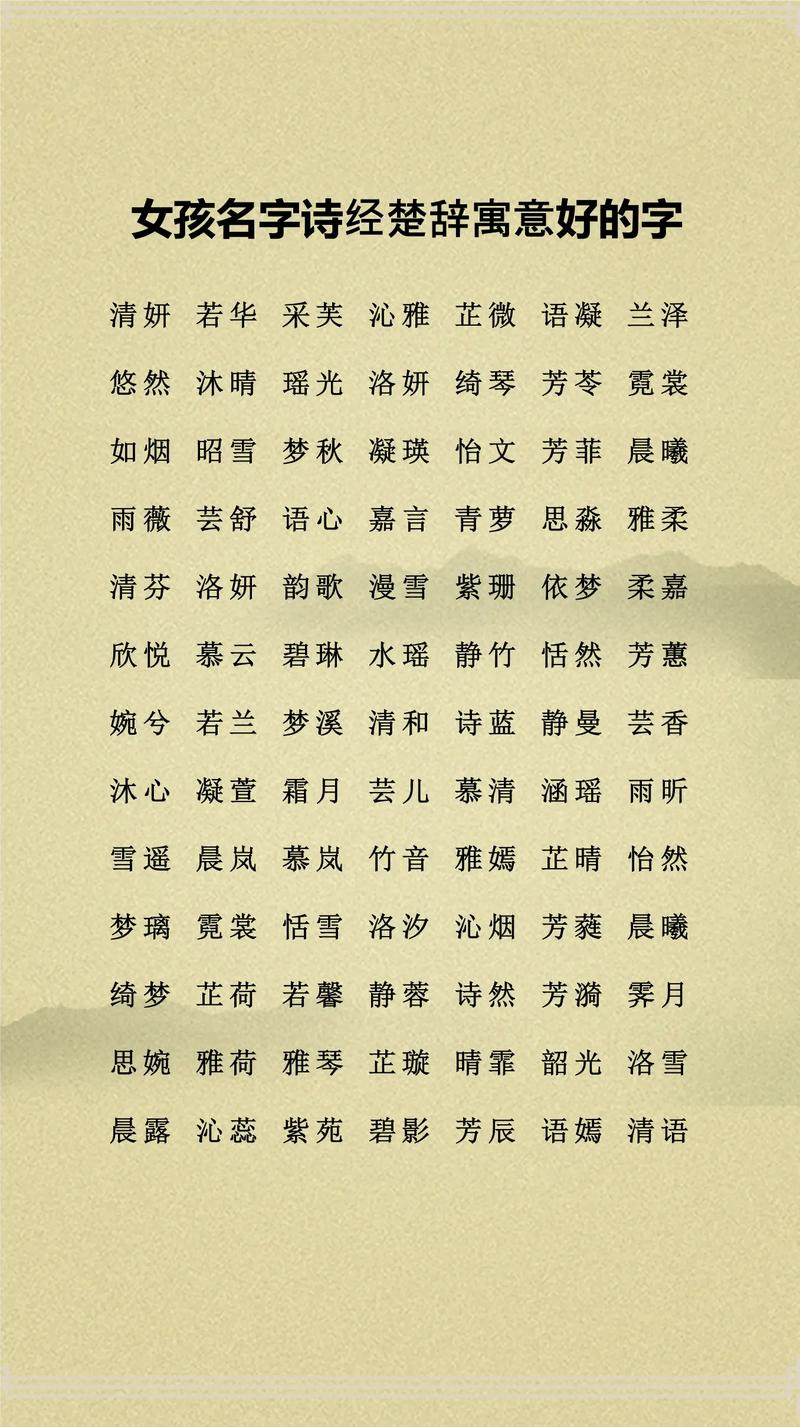 楚字女孩名字_文雅楚字女孩名_女孩取名翘楚