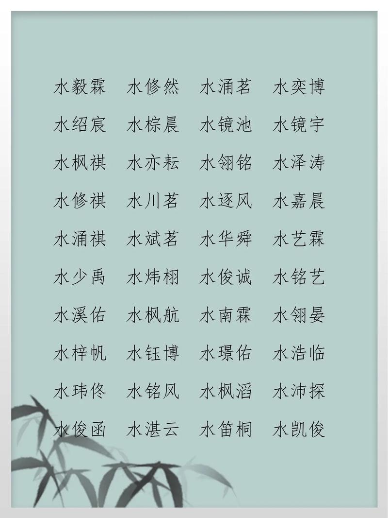 男孩五行属水小名大气有格局的名字大全_五行不缺男孩取名_男孩五行属水小名大气有格局的诗词起名