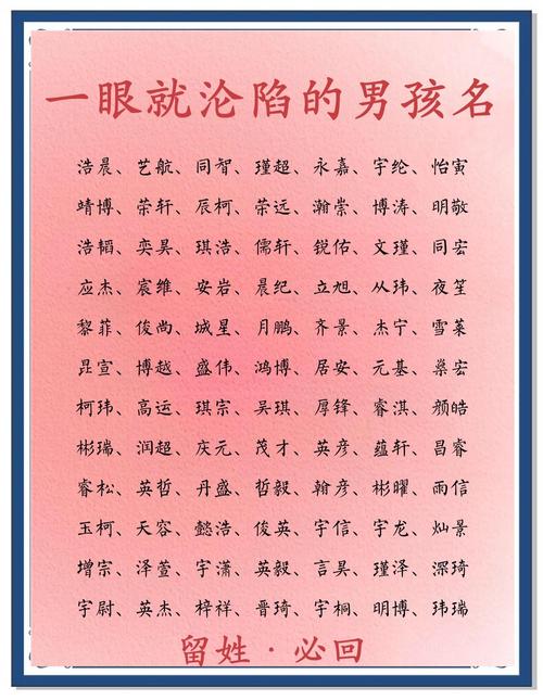 男孩名字推荐_取名男孩叫什么名字好_男孩好听名字