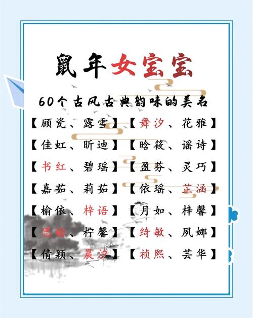 鼠年女孩取名大全_鼠年女孩取名技巧_女孩取名汐