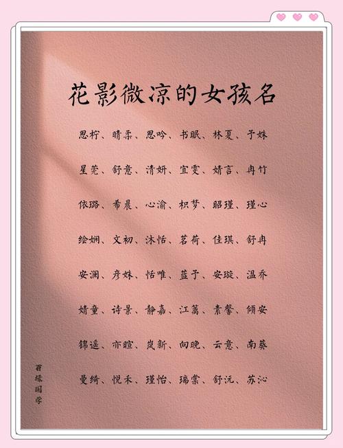 诗意名字寓意_清新雅致女子名_姚女孩取名