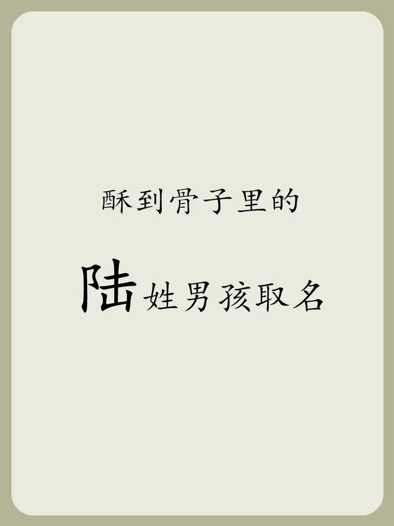 2020年陆姓男宝宝取名技巧_男孩陆一取名_2020年陆姓男宝宝取名方法