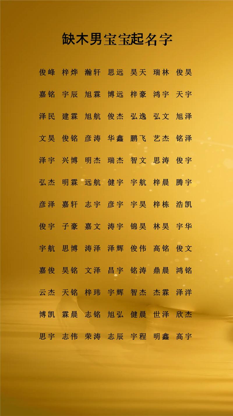 命中缺木有寓意的男孩名字_五行缺木男孩名字大全_猪宝宝取名缺木缺金男孩
