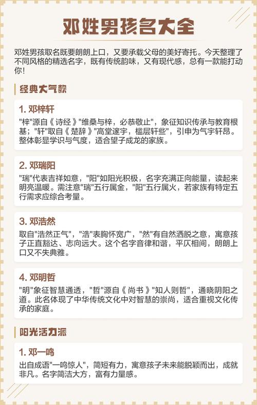 邓姓平仄协调的名字寓意_邓姓平仄协调男孩名字推荐_天气取名寓意及含义男孩