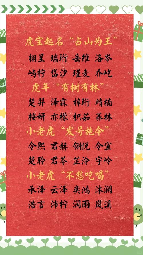 2022年女孩虎年取名推荐_春字辈女孩取名虎_2022年虎年女孩名字宜用字